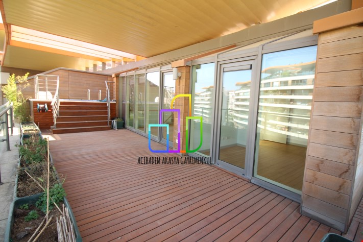 4+2 300m2 AKASYA ACİBADEM GÖL ETABI YATAY da TERASLI DUBLEKS